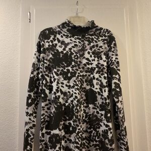 Pilcro Animal Print Turtleneck